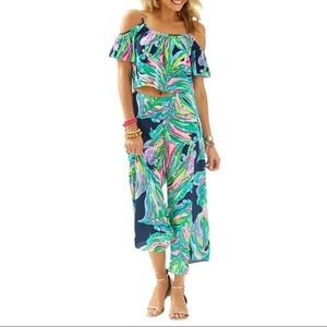 Lilly Pulitzer Posy Gaucho Crop Set Size 8